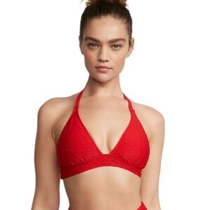 Victoria's Secret Mix & Match Removable Push-Up Halter Red Bikini Top